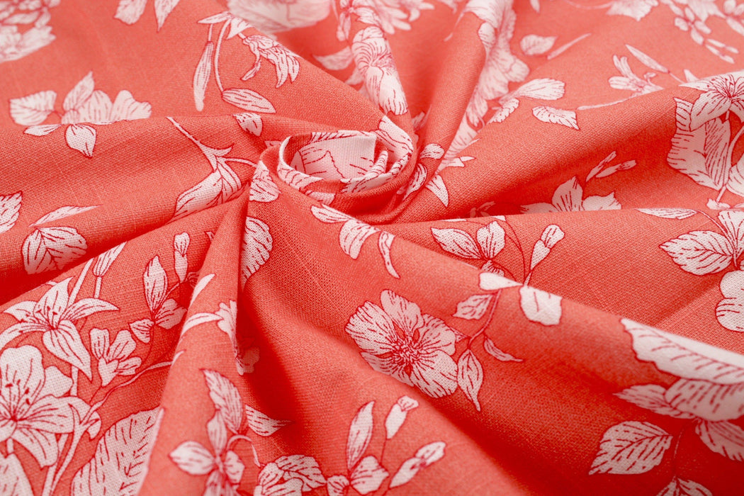 Printed Flamé Cotton - Floral-Fabric-FabricSight