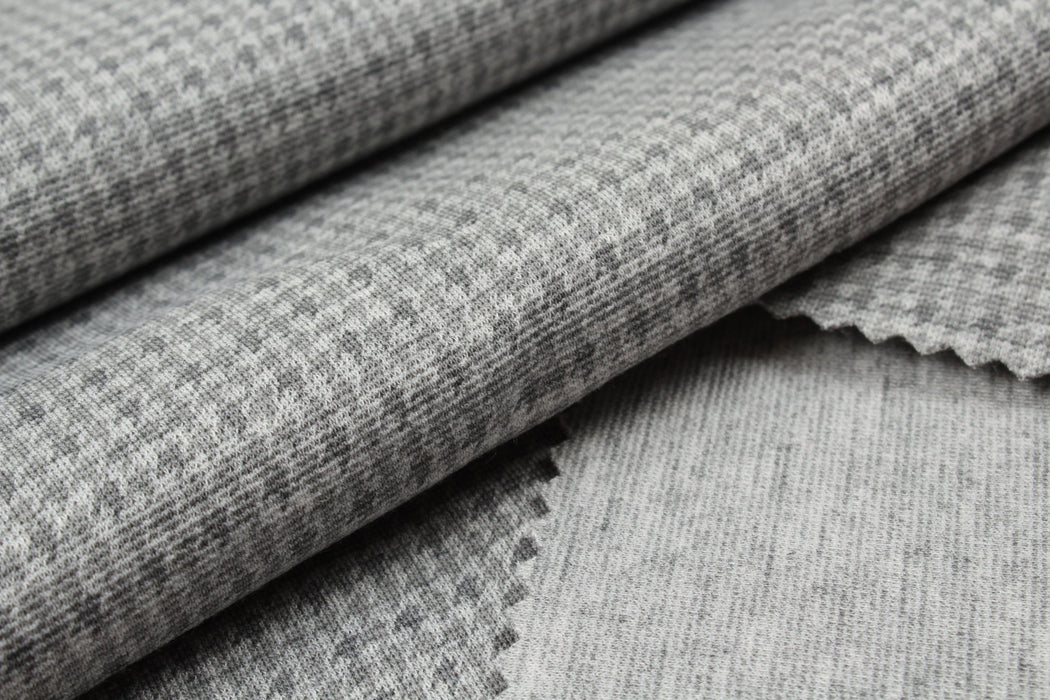 Punto Roma Bi-Color Houndstooth print-Fabric-FabricSight