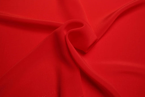 Pure Silk Crepe de Chine - Red-Fabric-FabricSight