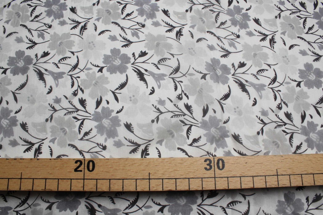 Pure Silk Voile - Floral Print-Fabric-FabricSight