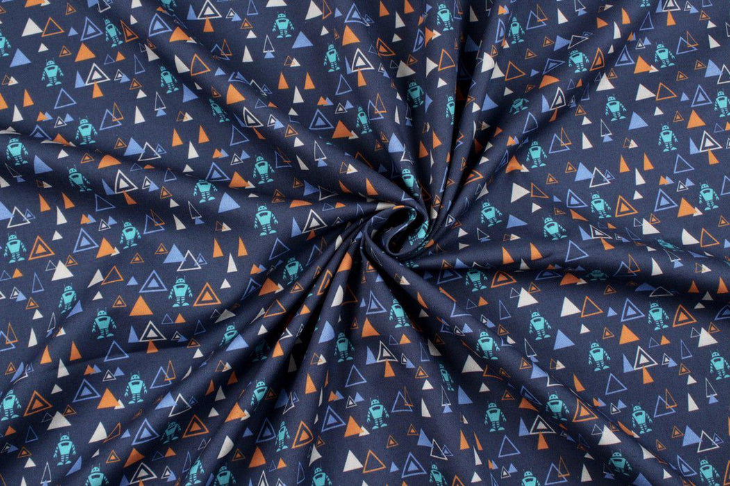 ROBOT - ORGANIC COTTON POPLIN - ANTI-BACTERIAL & HYDROPHOBIC FINISHING-Fabric-FabricSight