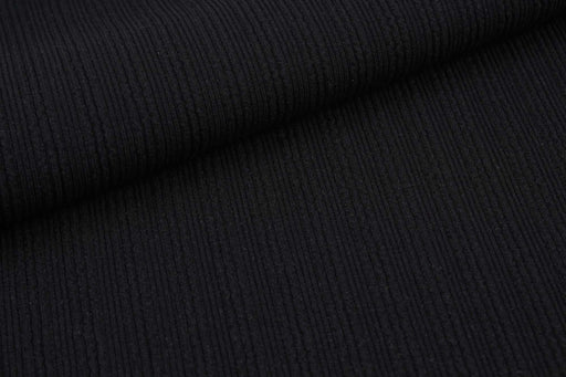 Recycled Polyamide Rapported Rib for Swimwear - Black (1.50 Mts Remnant)-Remnant-FabricSight