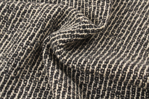 Recycled Wool Blend - Diagonal Stripes-Fabric-FabricSight