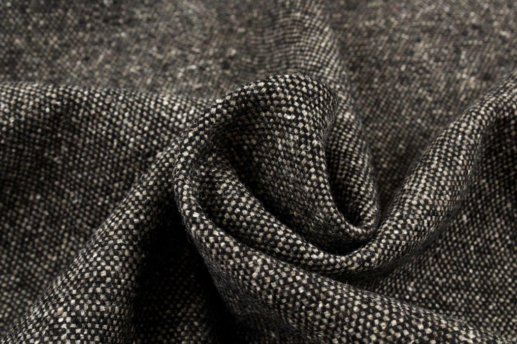 Recycled Wool Blend with Silk - Micro-Pattern-Fabric-FabricSight