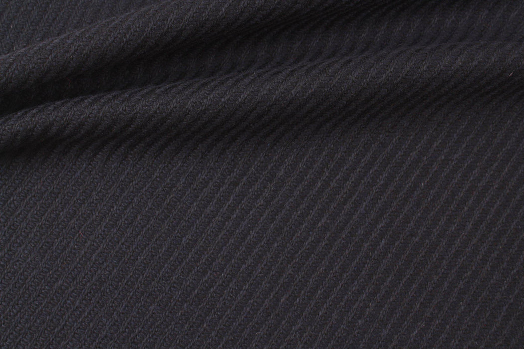 Recycled Wool for Coats - Diagonal Stripes-Fabric-FabricSight