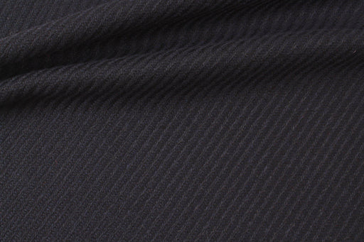 Recycled Wool for Coats - Diagonal Stripes-Fabric-FabricSight