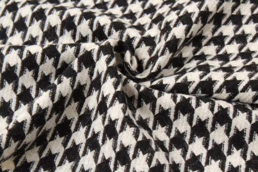 Recycled Wool for Coats - Houndstooth-Fabric-FabricSight