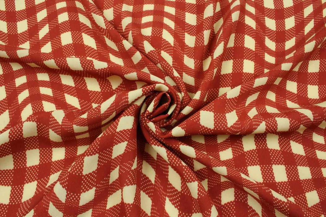 Retro Printed Viscose - Light-Weight - Liquid Vichy-Fabric-FabricSight
