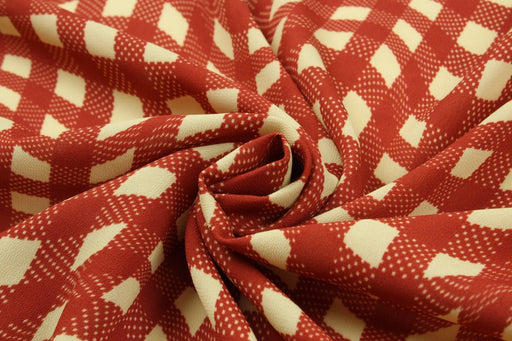 Retro Printed Viscose - Light-Weight - Liquid Vichy-Fabric-FabricSight