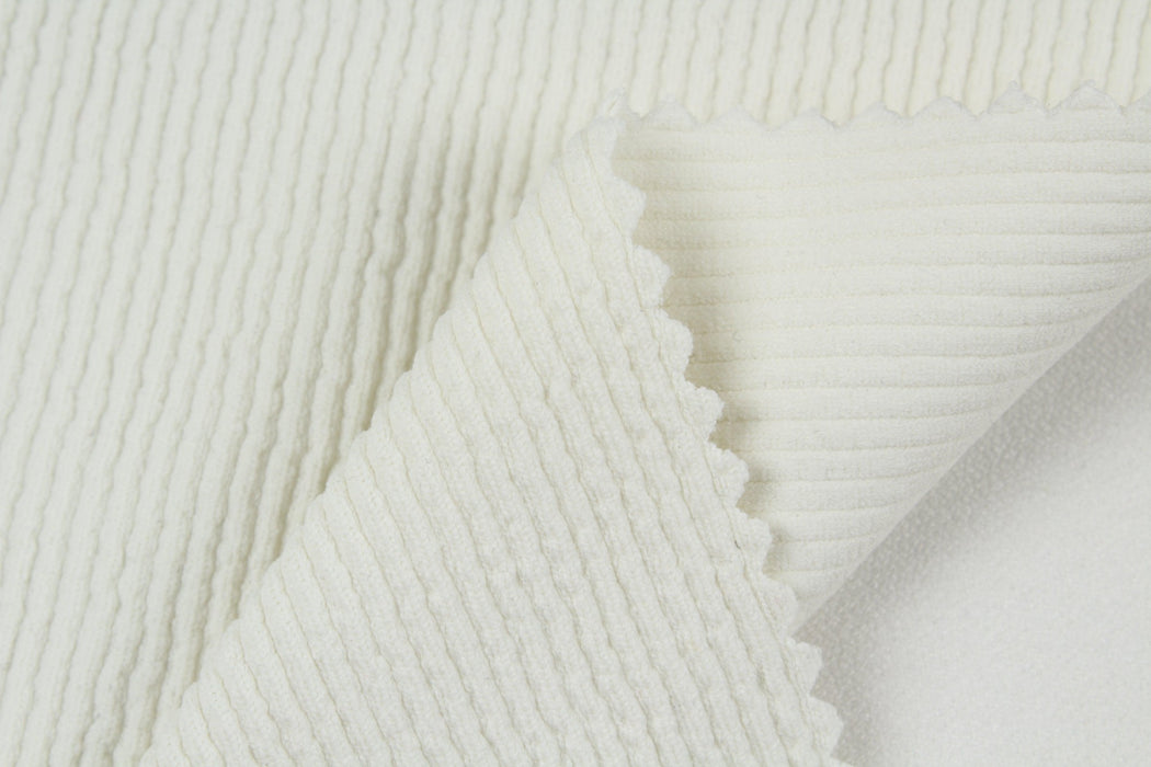 Ribbed Tricot Made of Recycled Polyamide for Swimwear - Stretch-Fabric-FabricSight
