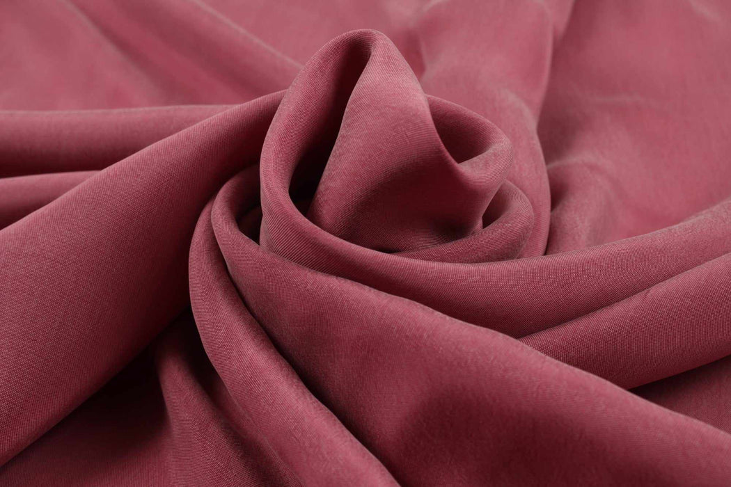 Rumba Red Vegan silk - Cupro SCARLET - remnant-Remnant-FabricSight