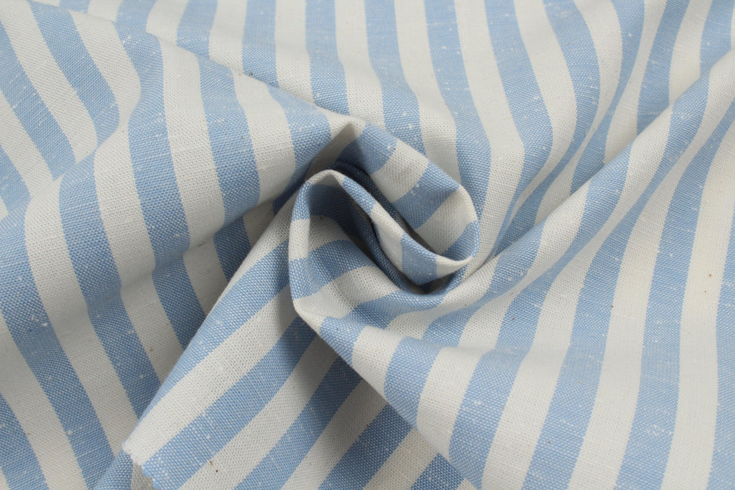 Rustic Slubbed Cotton - Sako Stripes and Checks-Fabric-FabricSight