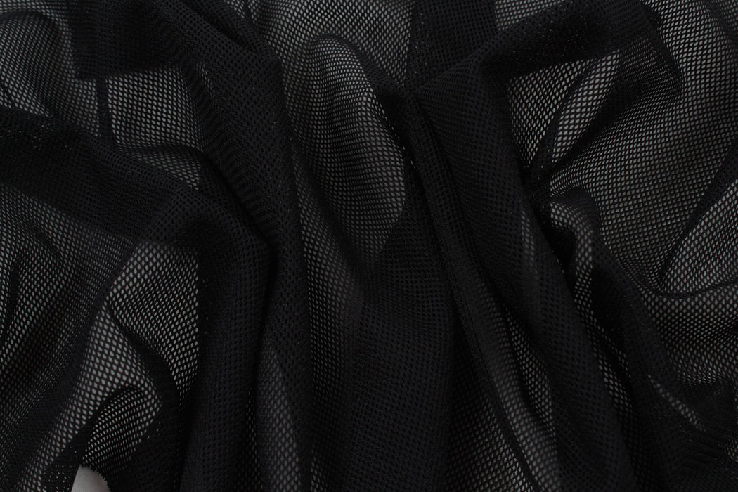 swatch-Seaqual™ Recycled Polyester Eyelet Mesh - Natural Stretch - 2 Colors Available-Fabric-FabricSight