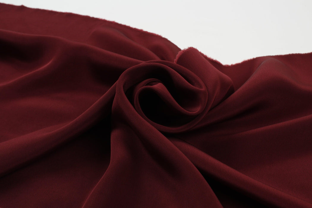 Shiny Acetate Viscose - Mid-Weight - Burgundy-Fabric-FabricSight