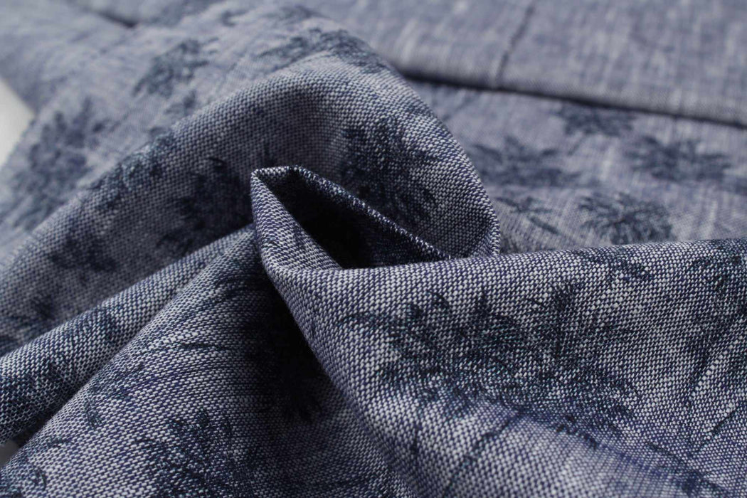 Slub Cotton Digital Print - Blue - 4 Variants Available-Fabric-FabricSight