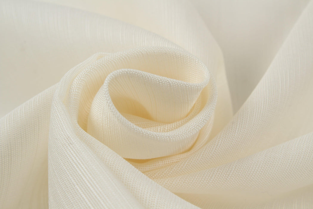 Slubbed Lyocell and Ecovero Viscose Fabric - Off White-Fabric-FabricSight