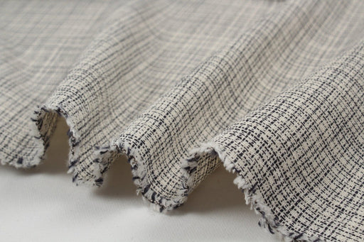Soft Cotton Grisaille Fabric - Black and White-Fabric-FabricSight