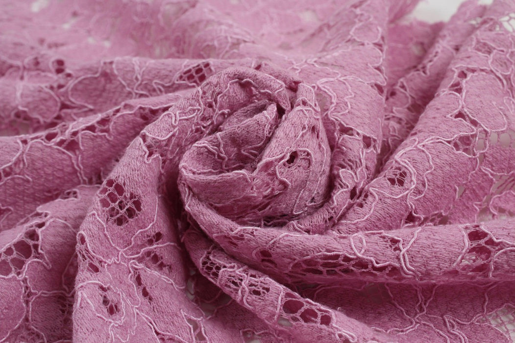Soft Cotton and Polyester Embroidery - Pink-Fabric-FabricSight
