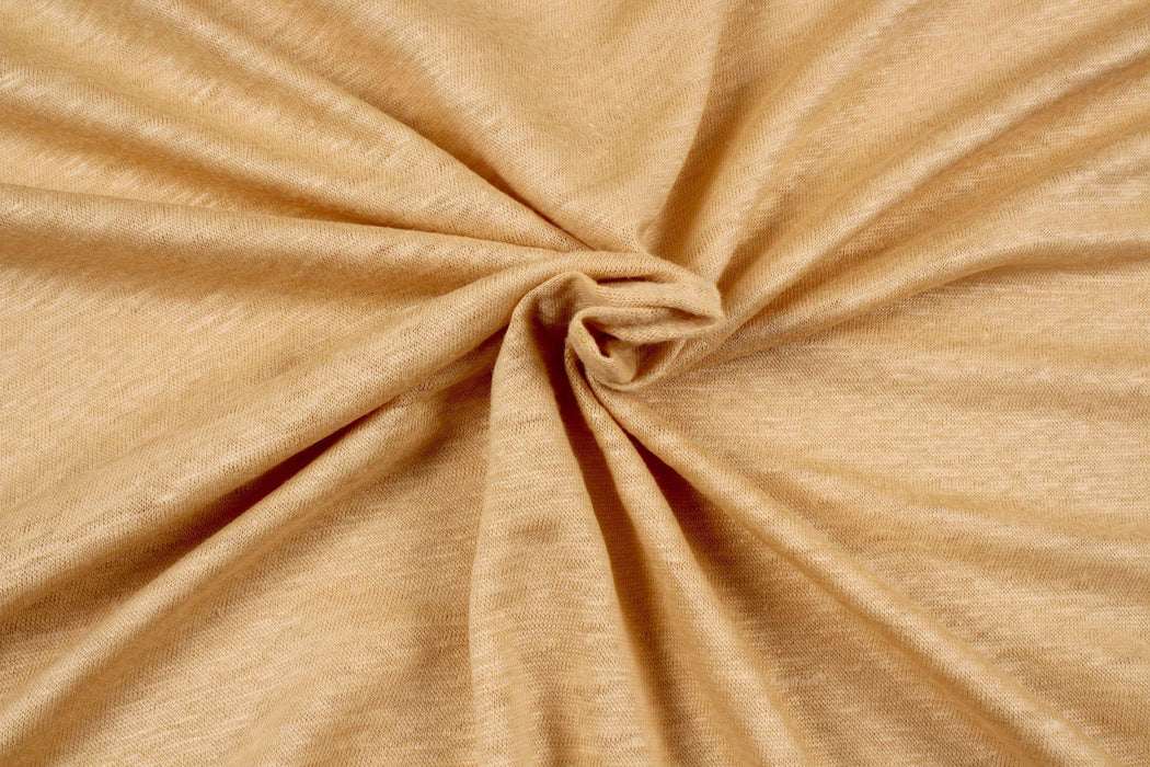 Soft Linen Single Jersey - Beige-Fabric-FabricSight