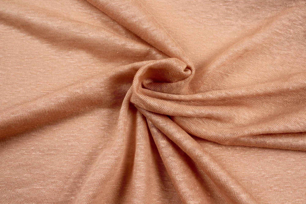 Soft Linen Single Jersey - Vintage Pink (Remnant)-Remnant-FabricSight