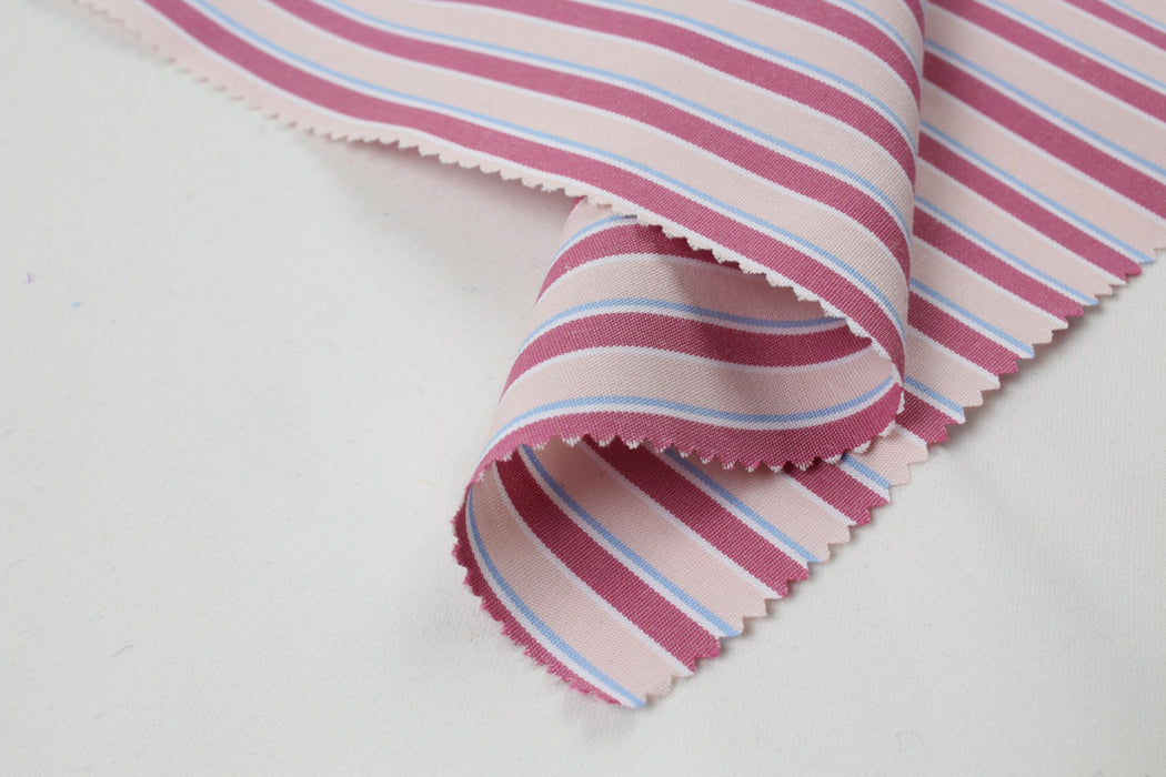Soft Organic Cotton Poplin - Fancy Stripes - 6 Variants Available-Fabric-FabricSight