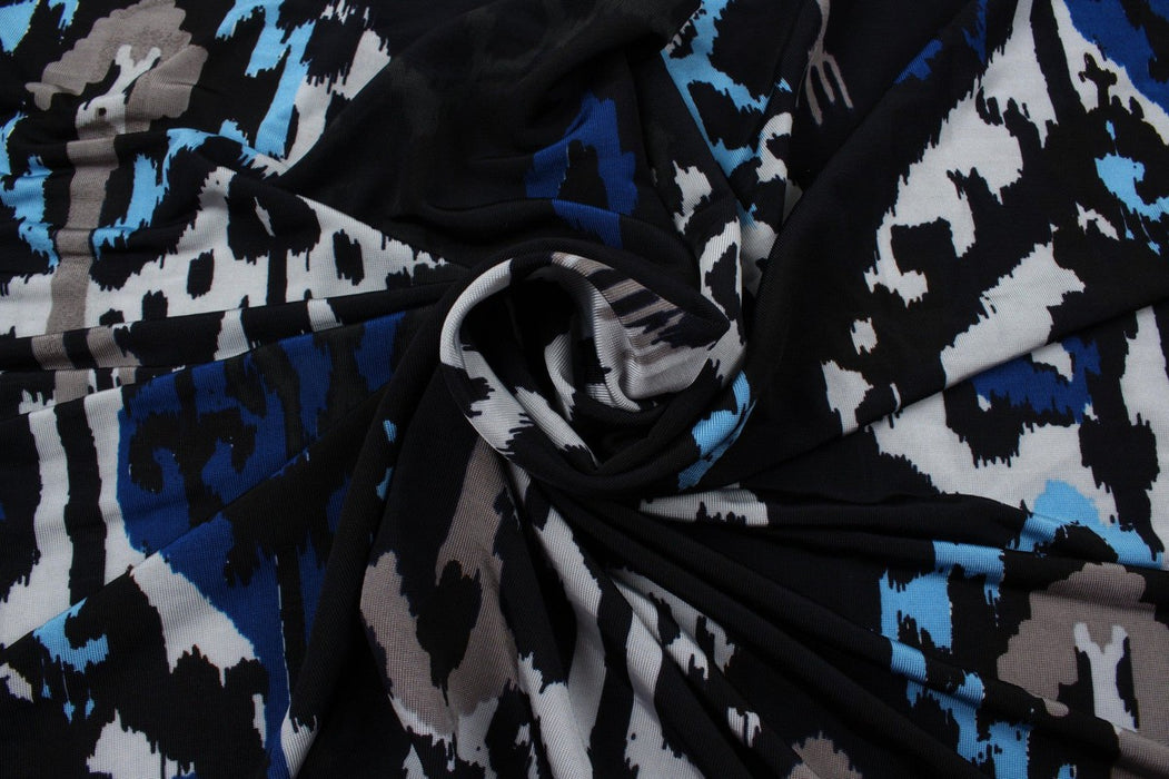 Soft Viscose Jersey - Stretch - Ikat Print-Fabric-FabricSight