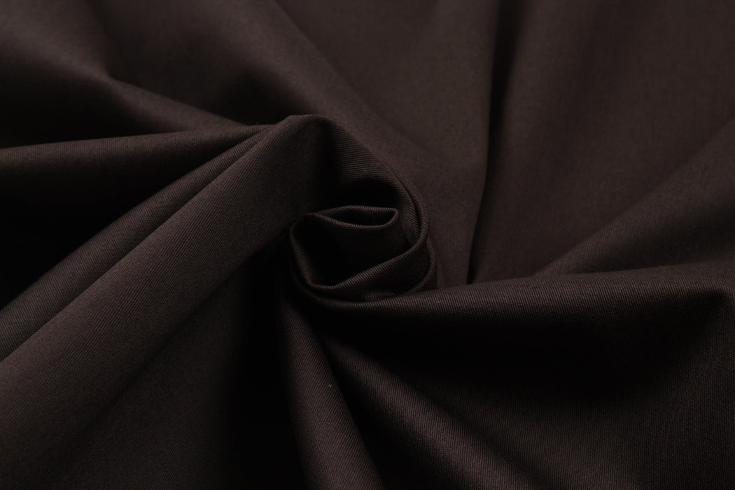 Stretch Cotton Twill for Shirting - Brown-Fabric-FabricSight