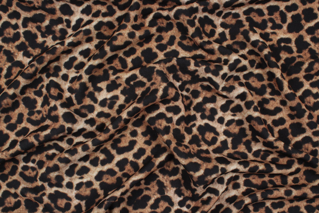 Stretch Matt Satin - Leopard-Surplus-FabricSight