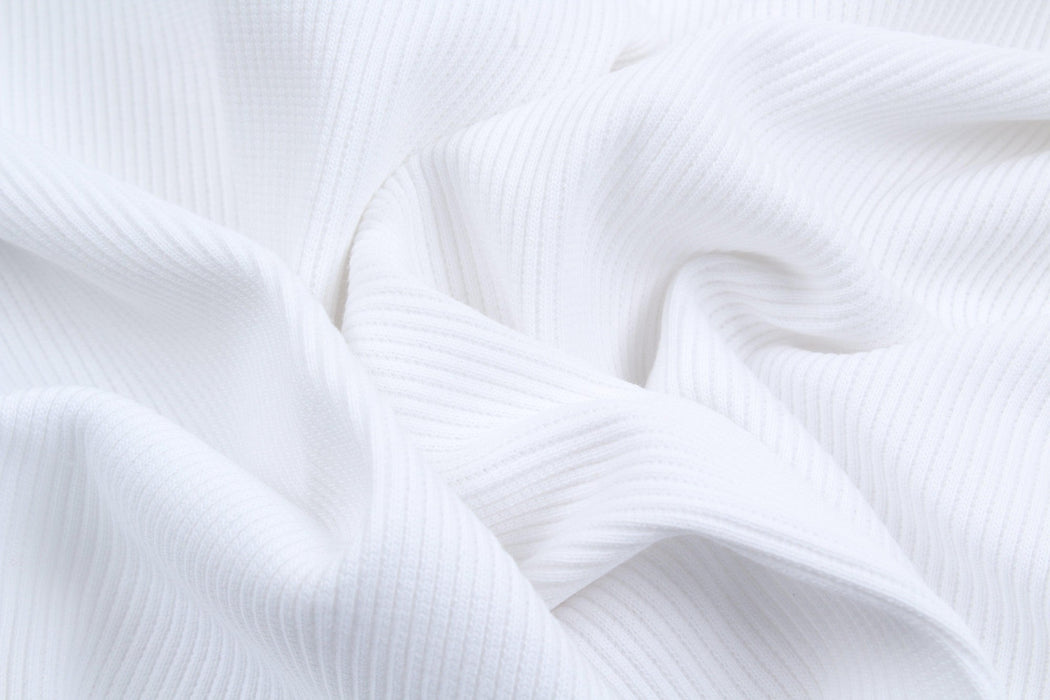 Stretch Organic Cotton Rib 2x2 for Tops - 32 Colors Available-Roll-FabricSight