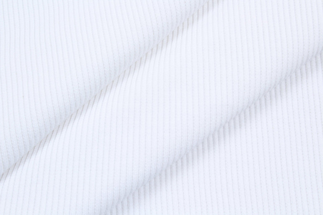 Stretch Organic Cotton Rib 2x2 for Tops - 32 Colors Available-Roll-FabricSight