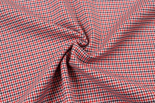 Stretch Poly Viscose - Small Houndstooth-Fabric-FabricSight