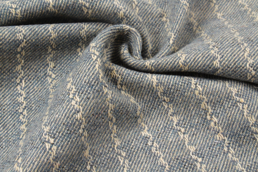 Stretch Recycled Wool - Vertical Stripes-Fabric-FabricSight