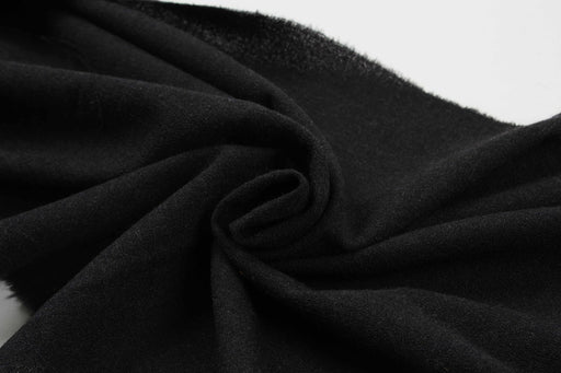 Stretch Wool Crepe - Light-Weight - Black-Fabric-FabricSight