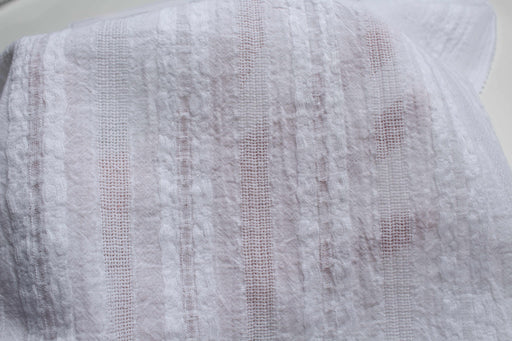 Stripes Cotton Dobby Muslin-Fabric-FabricSight