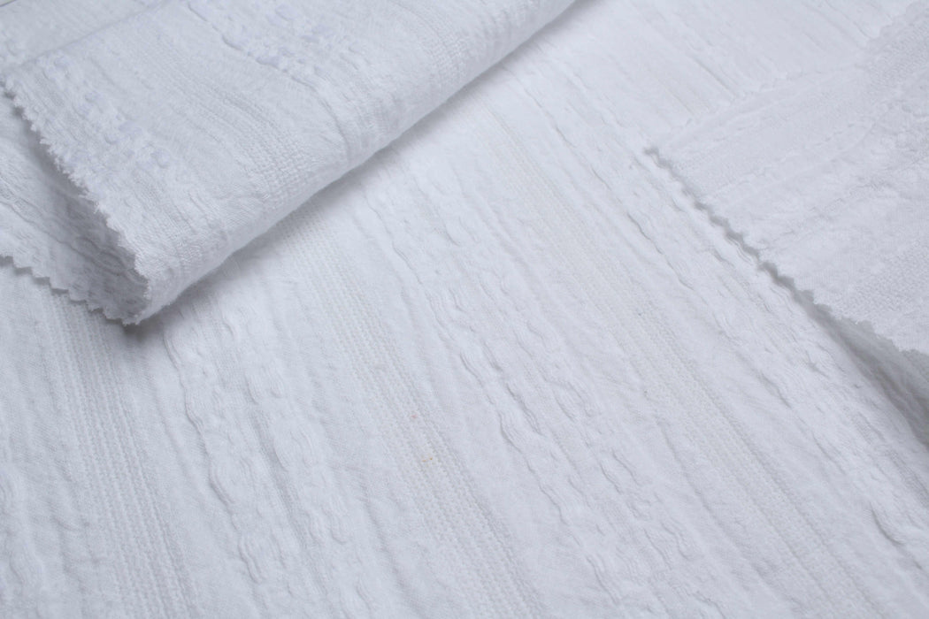 Stripes Cotton Dobby Muslin-Fabric-FabricSight