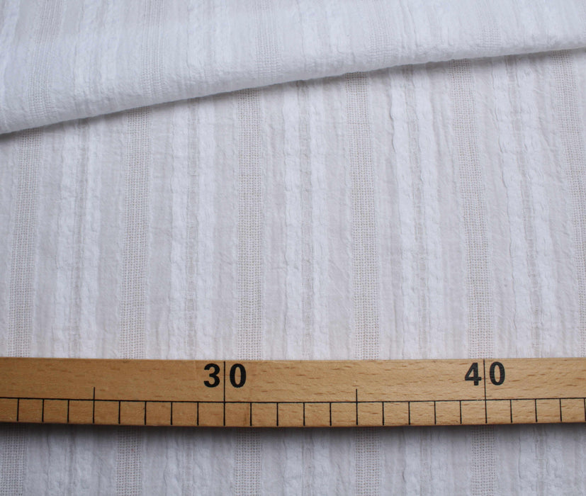 Stripes Cotton Dobby Muslin-Fabric-FabricSight