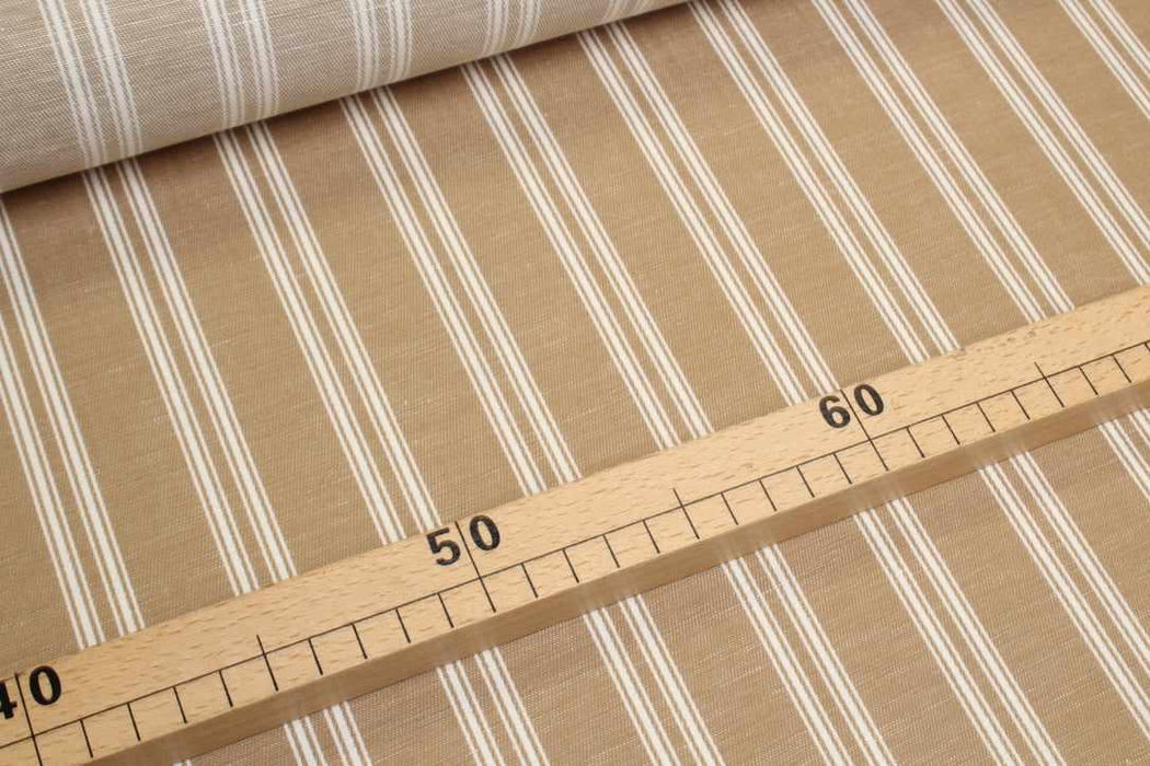 Stripes Linen Cotton Twill for Dresses and Trousers-Fabric-FabricSight