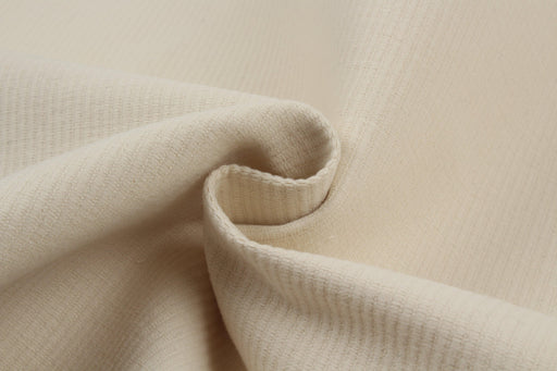 Structured Cotton Ottoman for Outwear and Accessories - Ivory-Fabric-FabricSight