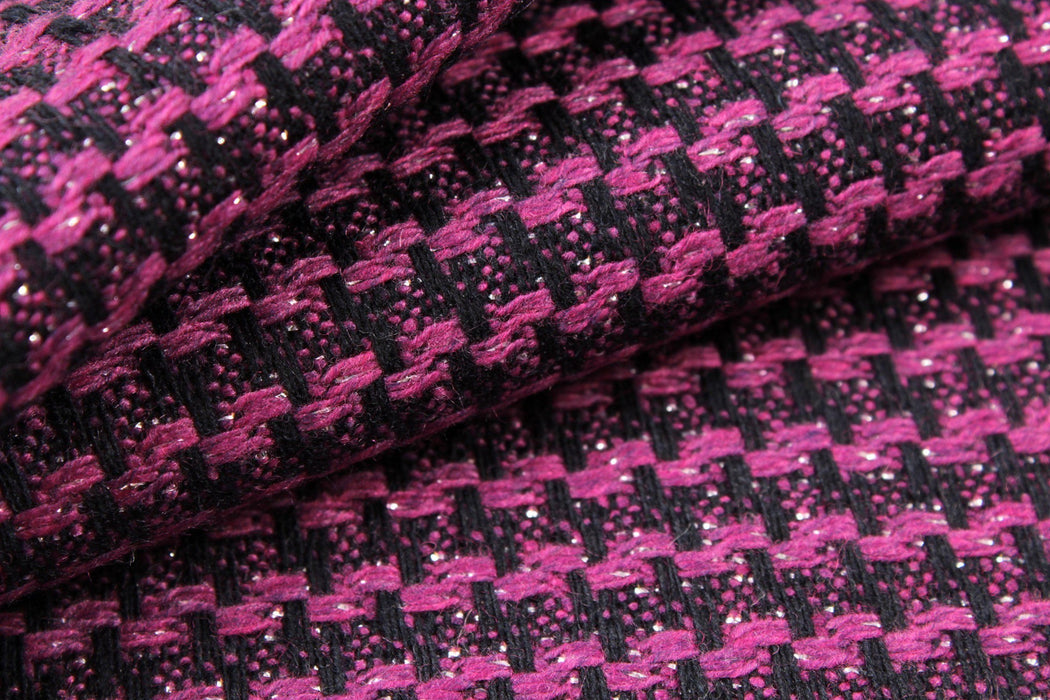 Structured Recycled Wool - Purple-Fabric-FabricSight