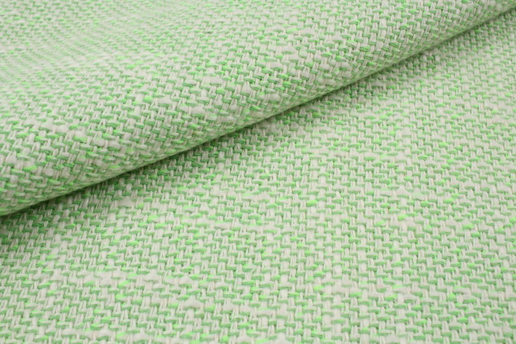 Summer Tweed Slubbed - Light Green-Fabric-FabricSight