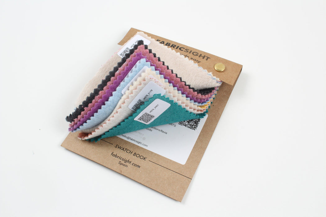 Swatch-Book FLAVIA - Sustainable Fleeces for Sweatshirts-Fabric-FabricSight