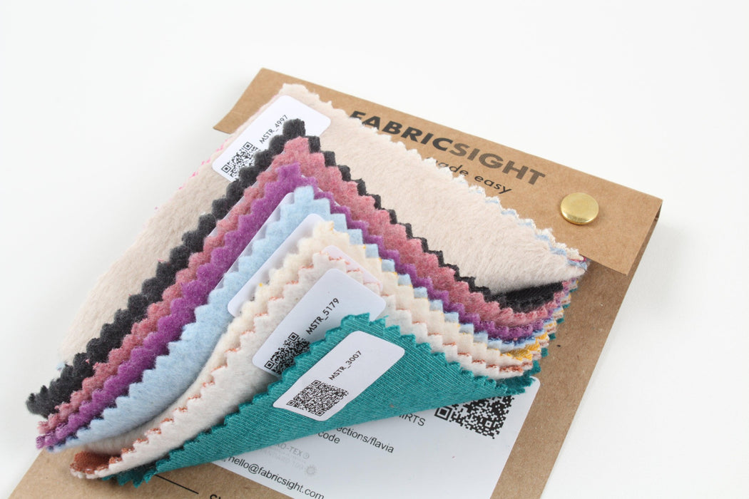 Swatch-Book FLAVIA - Sustainable Fleeces for Sweatshirts-Fabric-FabricSight