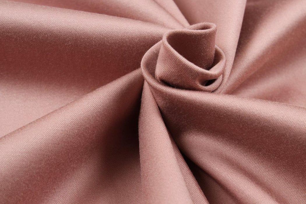 TENCEL COTTON SATIN 280 GSM - Stretch - Dust Pink-Fabric-FabricSight