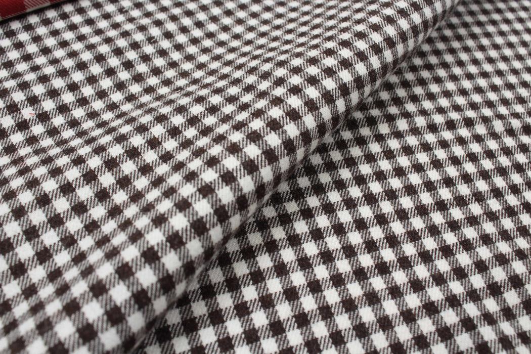 Vichy Checks Cotton Flannel for Shirting - 4 Colors Available-Fabric-FabricSight