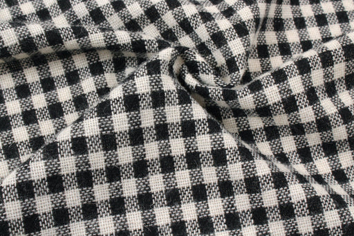 Vichy Checks Recycled Wool with Silk-Fabric-FabricSight