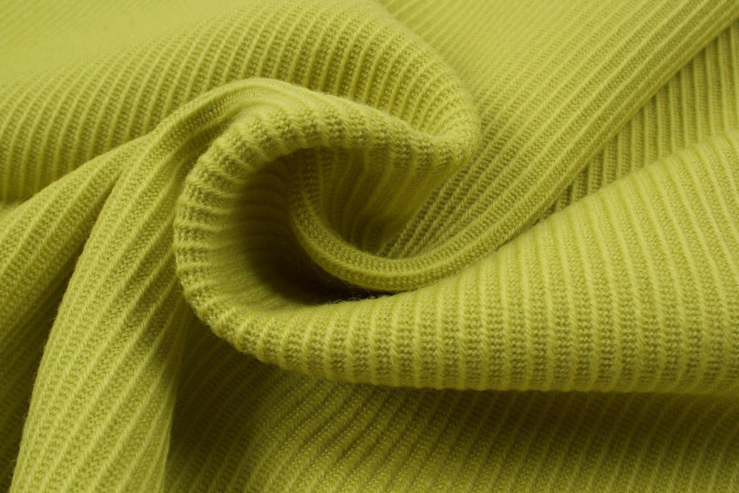 Virgin Wool Fabric for Coats - Bright Green-Fabric-FabricSight