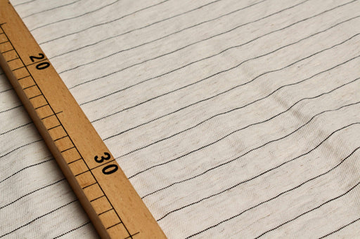 Viscose Linen Blend Stripes Crepe-Fabric-FabricSight