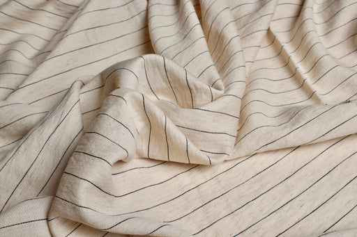 Viscose Linen Blend Stripes Crepe-Fabric-FabricSight