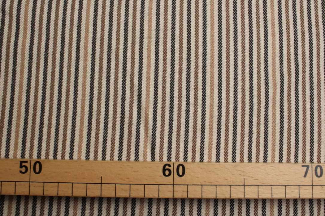 Viscose Tencel™ Twill Stripe Fabric – Spanish Deadstock-Fabric-FabricSight