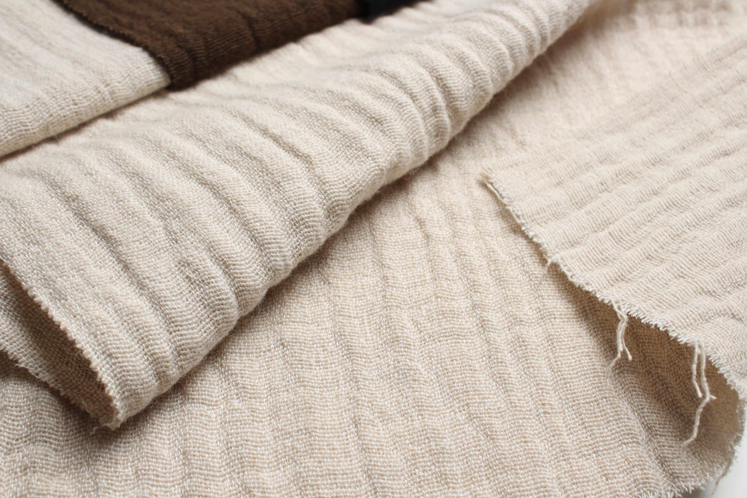 Wool Blend Double Muslin - Mid-weight 208 gr/m2-Fabric-FabricSight